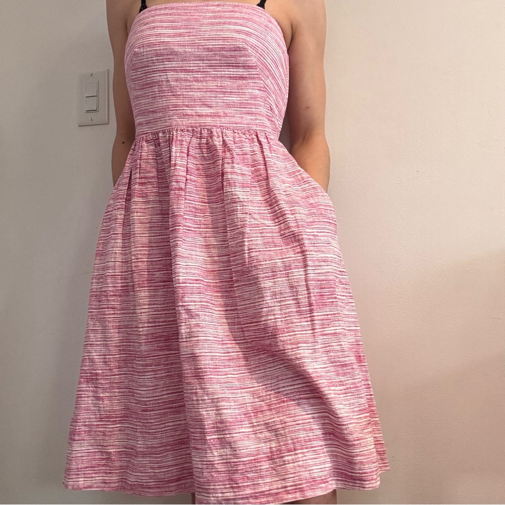 Vintage Banana Republic Pink Striped Sundress with Pockets